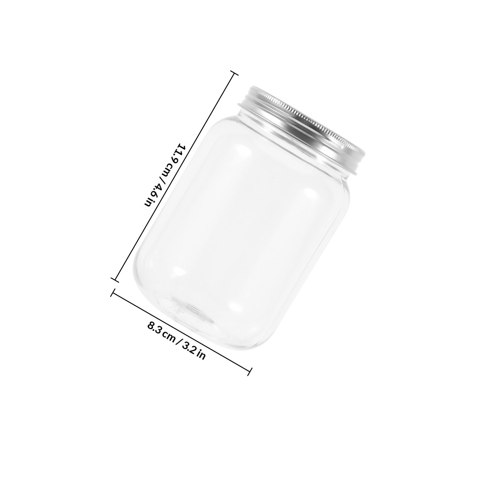 4Pcs Clear Plastic Jars with A - Overnight Oat Jar recension och pris