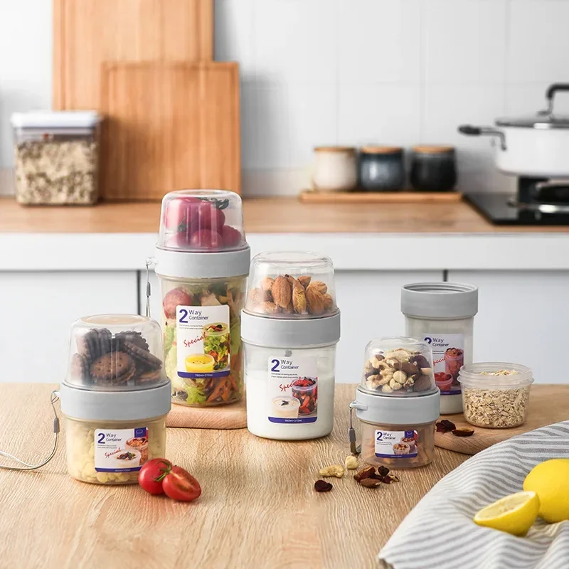 Carry Breakfast Cup Salad Cups - Meal Prep Oatmeal Jars recension och pris