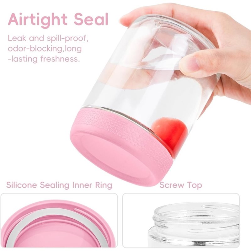 SOFT-Glass Jars With Airtight  - Meal Prep Oatmeal Jars recension och pris