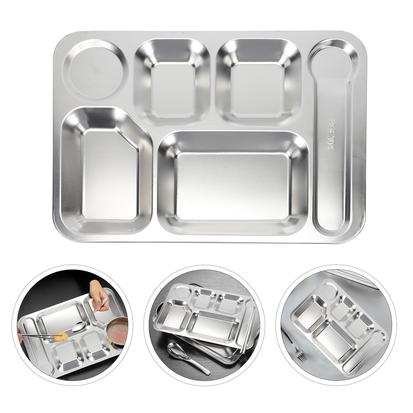 1pc Stainless Steel 6-Compartm - Meal Prep Kitchen recension och pris