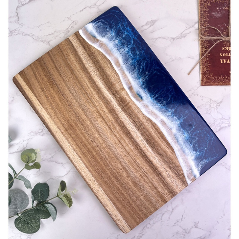 Acacia Wood Cutting Board with - Meal Prep Cutting recension och pris
