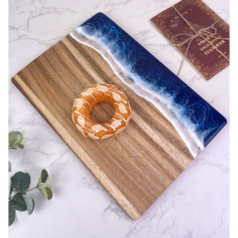 Acacia Wood Cutting Board with - Meal Prep Cutting recension och pris