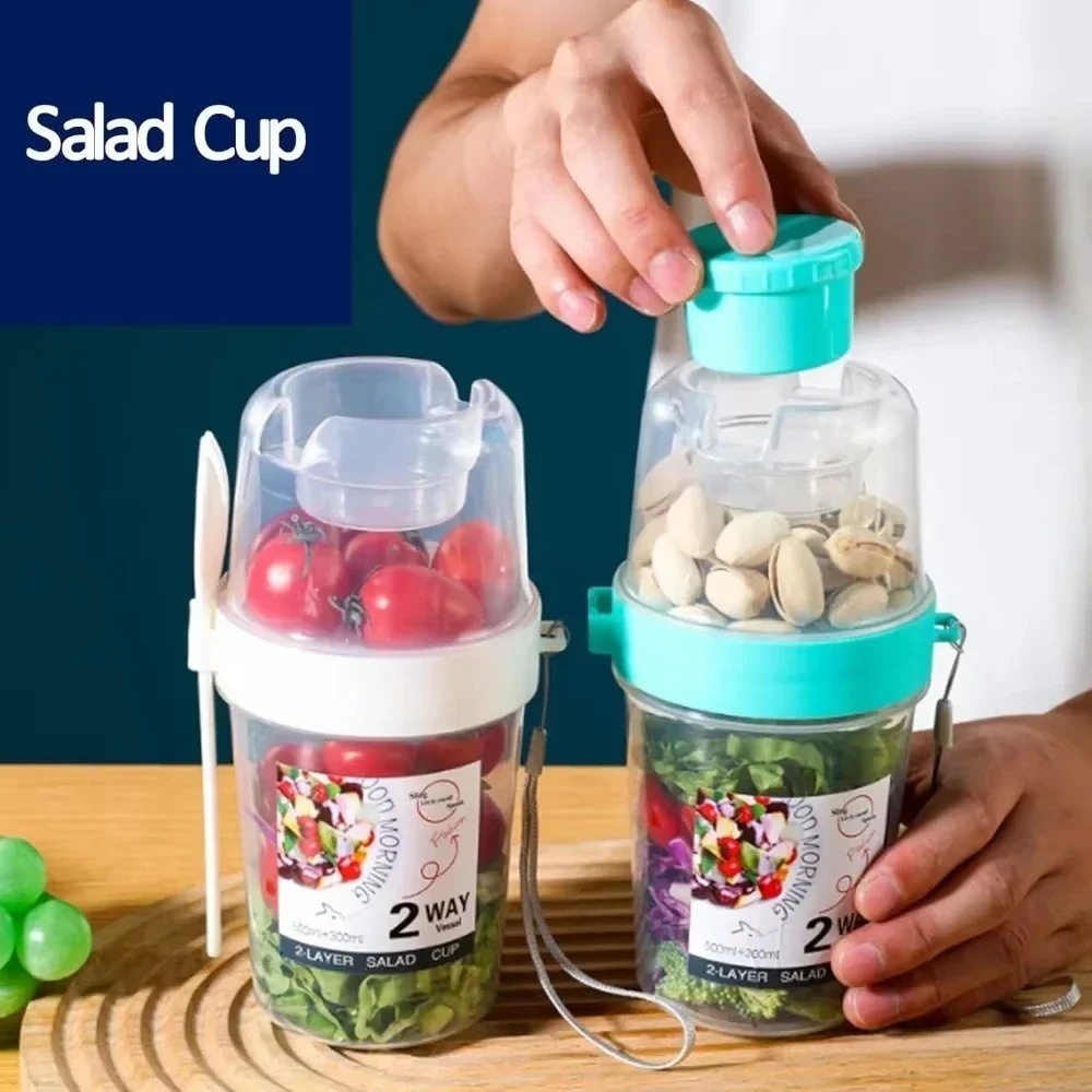 Portable Salad Cup Breakfast C - Meal Prep Oatmeal Jars recension och pris