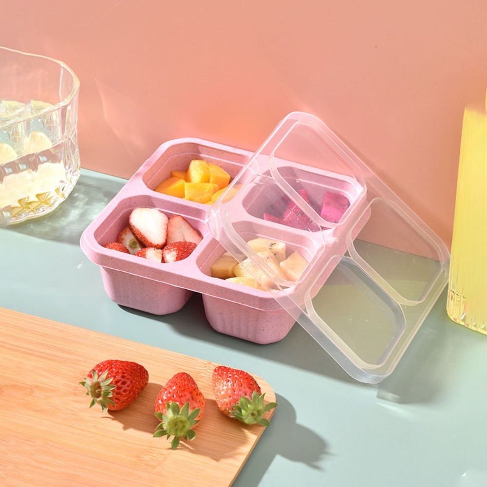 1pc Reusable Wheat Straw 4 Com - Meal Prep Ideas recension och pris