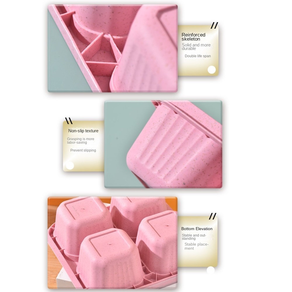 1pc Reusable Wheat Straw 4 Com - Meal Prep Ideas recension och pris