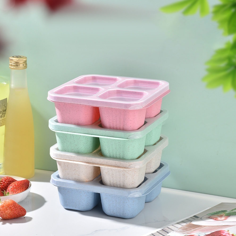 1pc Reusable Wheat Straw 4 Com - Meal Prep Ideas recension och pris