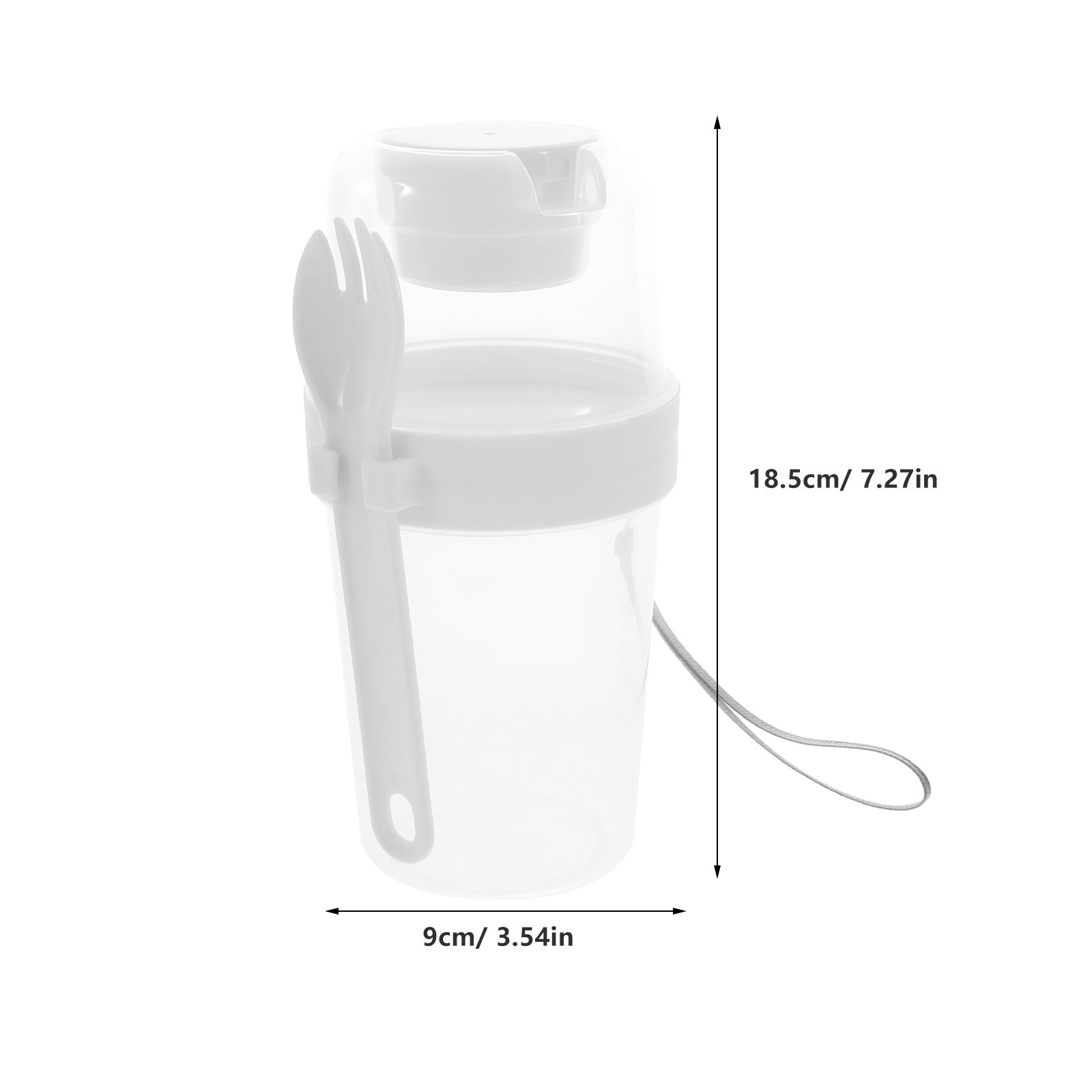 1Set Portable Salad Cup Double - Overnight Oat Jar recension och pris