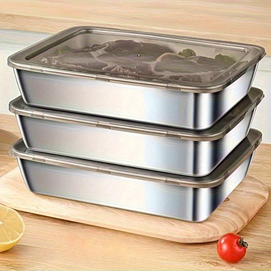 6pcs(3 Boxes+ 3 Lids) Stainles - Meal Prep Kitchen recension och pris
