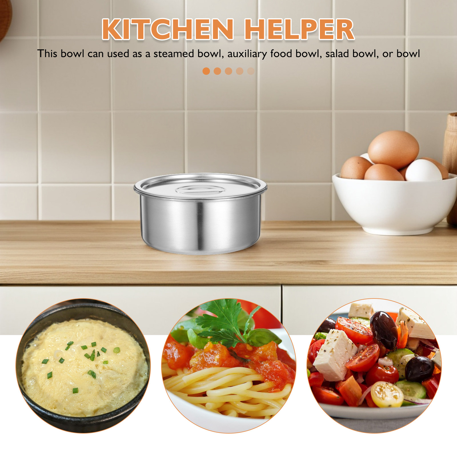 Stainless Steel Steamed Egg Bo - Meal Prep Restaurant recension och pris