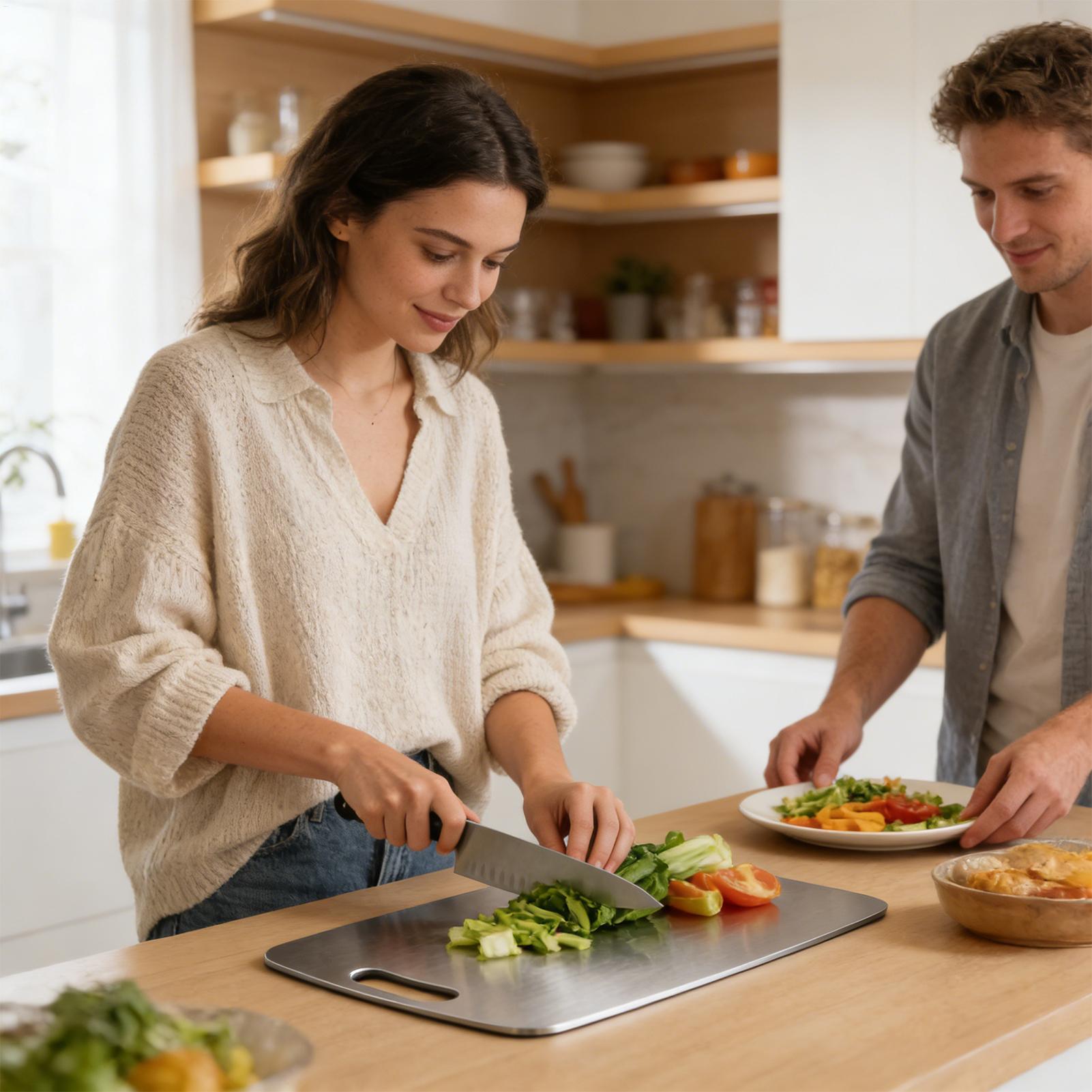 Stainless Steel Chopping Board - Meal Prep Cutting recension och pris