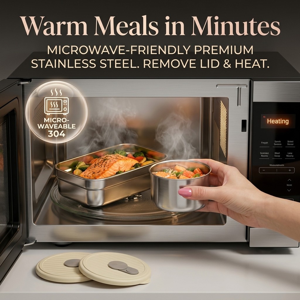 Microwave Safe 304 Stainless S - Meal Prep Ideas recension och pris