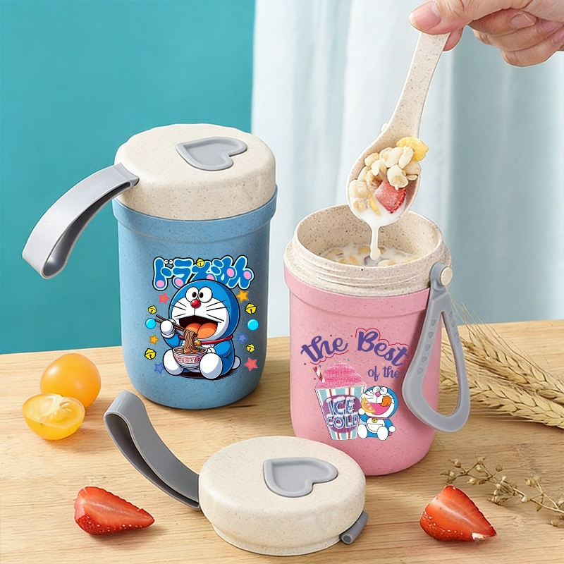 Doraemon Girl Boy Portable Bre - Meal Prep Oatmeal Jars recension och pris