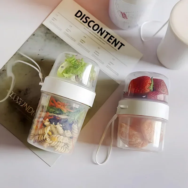 Carry Breakfast Cup Salad Cups - Meal Prep Oatmeal Jars recension och pris
