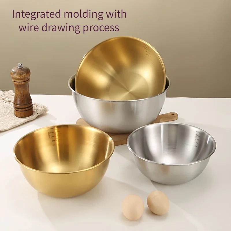 3PCS Stainless Steel Mixing Bo - Meal Prep Kitchen recension och pris