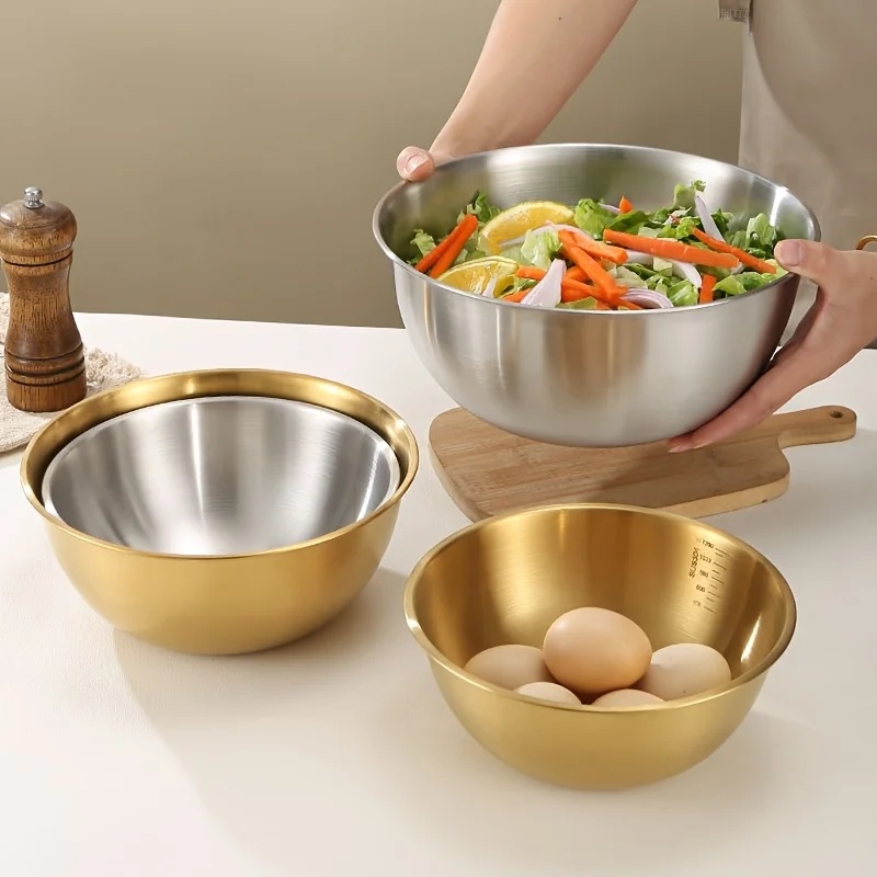 3PCS Stainless Steel Mixing Bo - Meal Prep Kitchen recension och pris